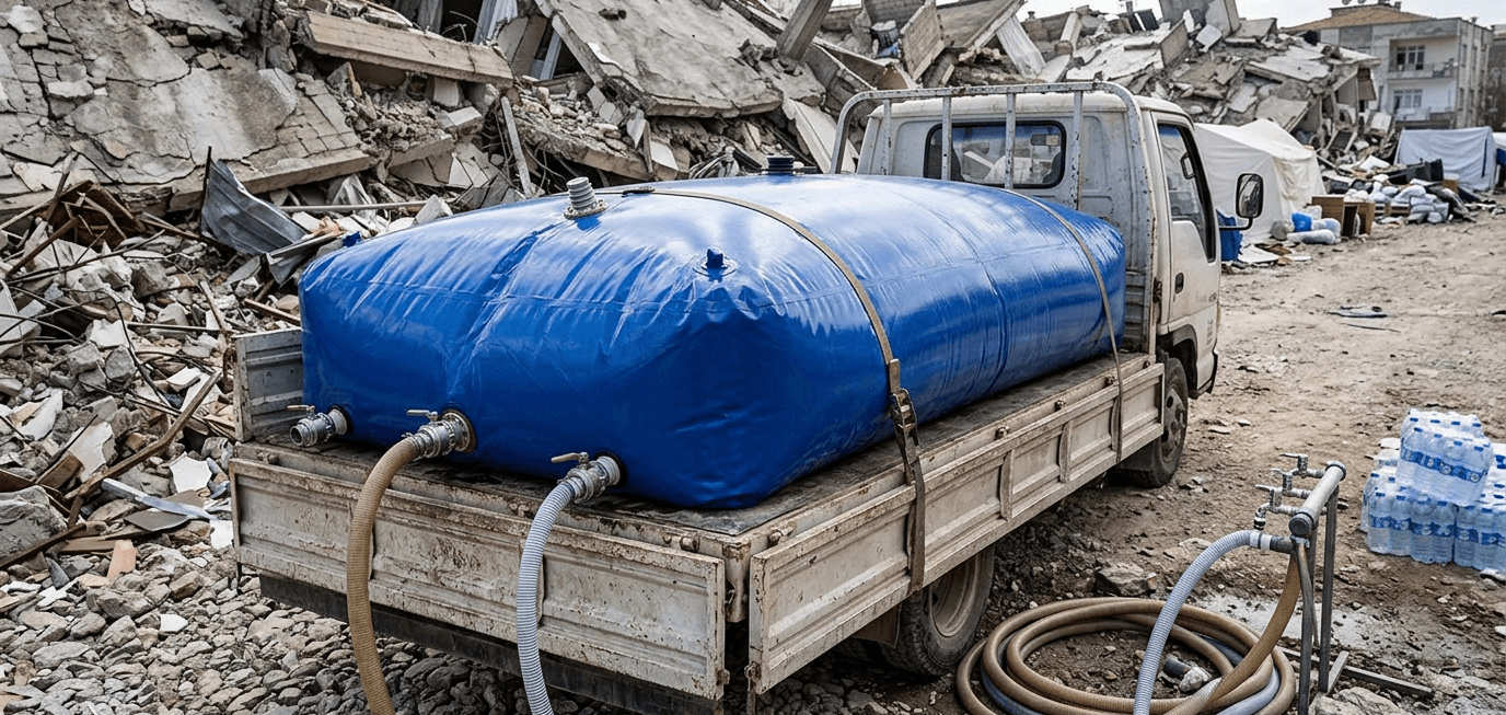 Flexible Water Tanks for Emergency and Disaster Response: Specification and Deployment