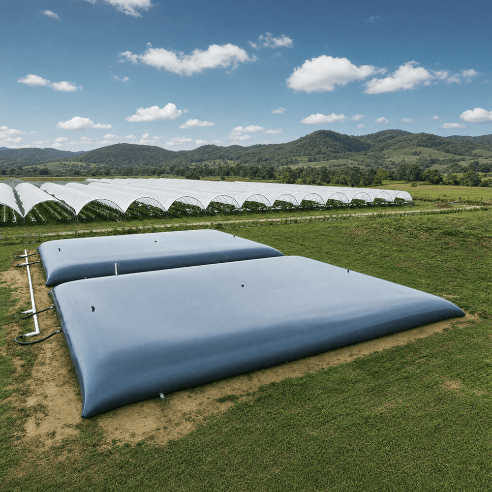 Flexible water storage for agriculture and irrigation